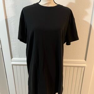 Madewell Black Crew Neck T-shirt Dress
